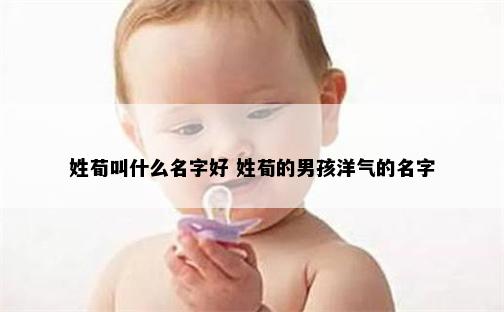 姓荀叫什么名字好 姓荀的男孩洋气的名字