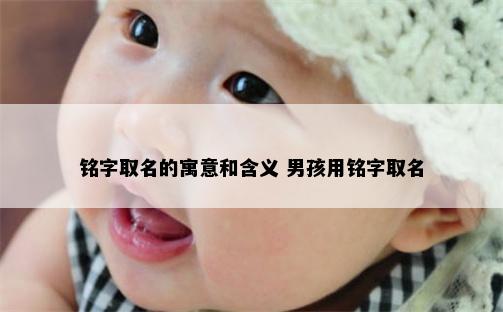 铭字取名的寓意和含义 男孩用铭字取名